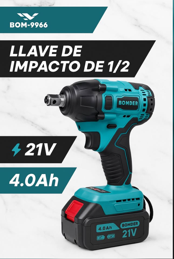 🚨 ¡OFERTÓN! LLAVE DE IMPACTO BOMDER de 450 nm🚨
